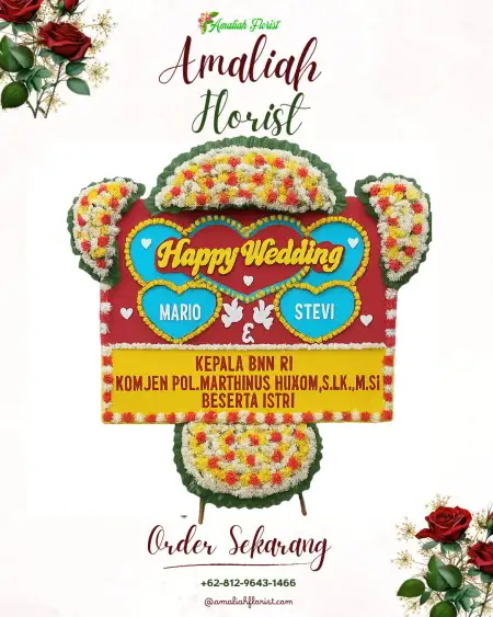 Papan Bunga Pernikahan Somahode